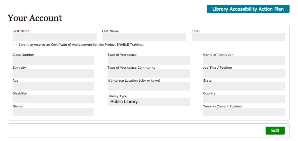The training modules of the Project ENABLE- online development for teachers, librarians online development for teachers